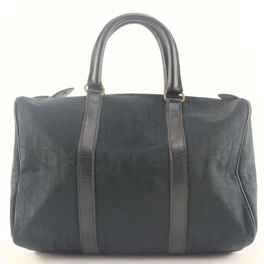 Dior Navy Embossed Nubuck Boston Bag 1D713K